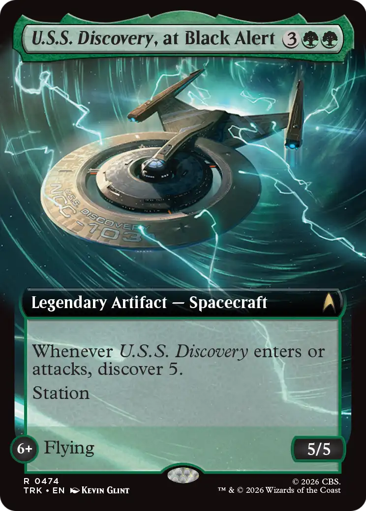 U.S.S. Discovery, at Black Alert (Extended Art) [Star Trek] | Anubis Games and Hobby