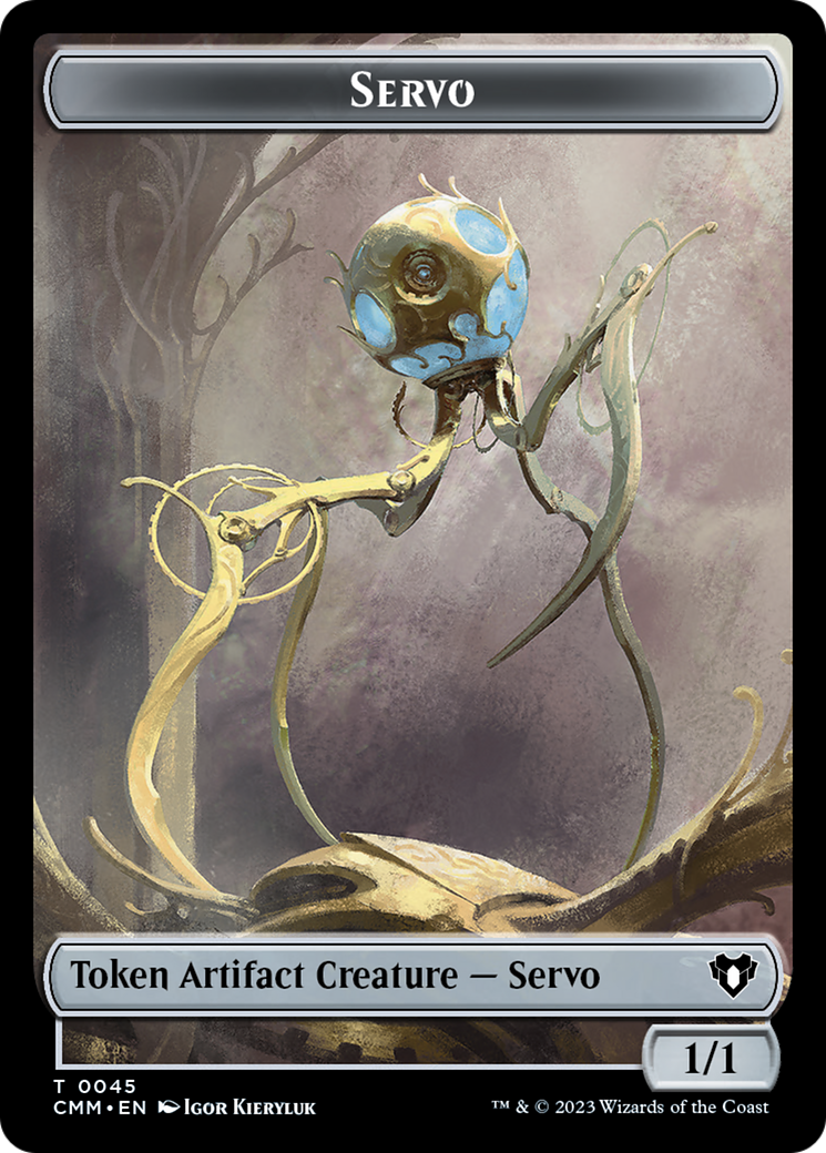 Servo // Dragon (0020) Double-Sided Token [Commander Masters Tokens] | Anubis Games and Hobby