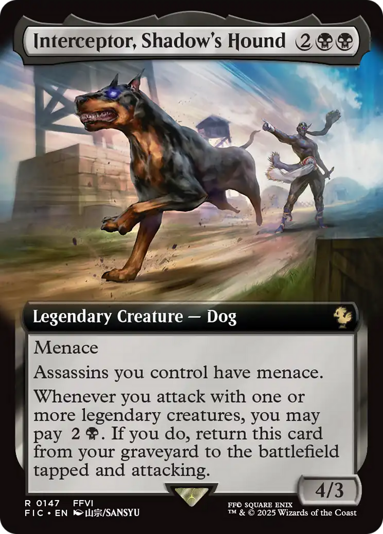 Interceptor, Shadow's Hound (Extended Art) [FINAL FANTASY Commander] | Anubis Games and Hobby