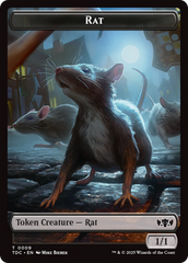 Human // Rat Double-Sided Token [Tarkir: Dragonstorm Commander Tokens] | Anubis Games and Hobby