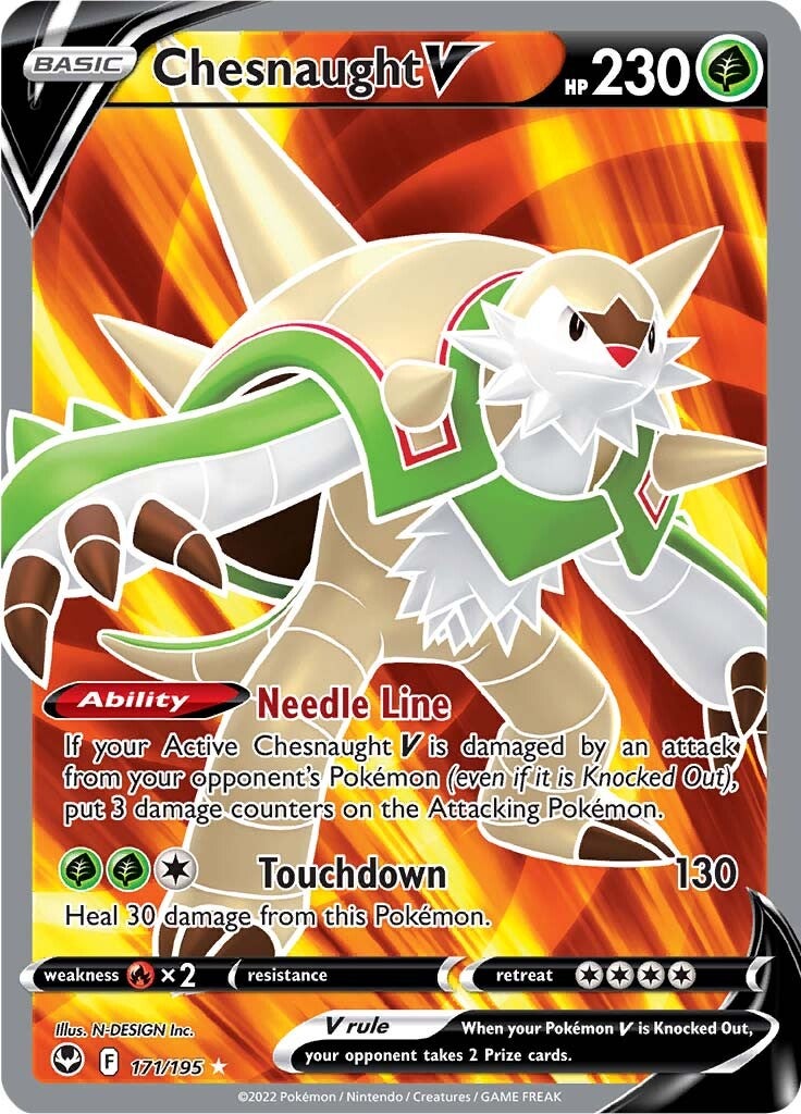 Chesnaught V (171/195) [Sword & Shield: Silver Tempest] | Anubis Games and Hobby