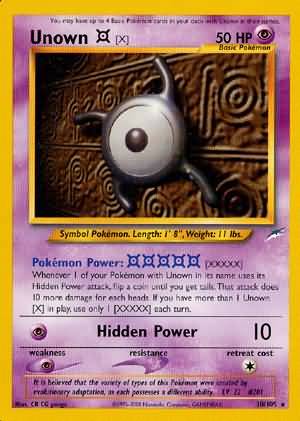 Unown [X] (30/105) [Neo Destiny Unlimited] | Anubis Games and Hobby