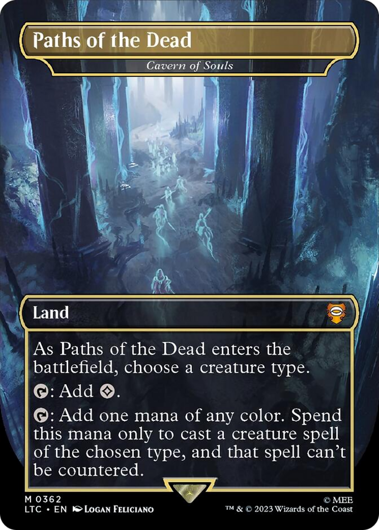 Paths of the Dead - Cavern of Souls (Borderless) (Surge Foil Realms and Relics) [The Lord of the Rings: Tales of Middle-Earth Commander] | Anubis Games and Hobby