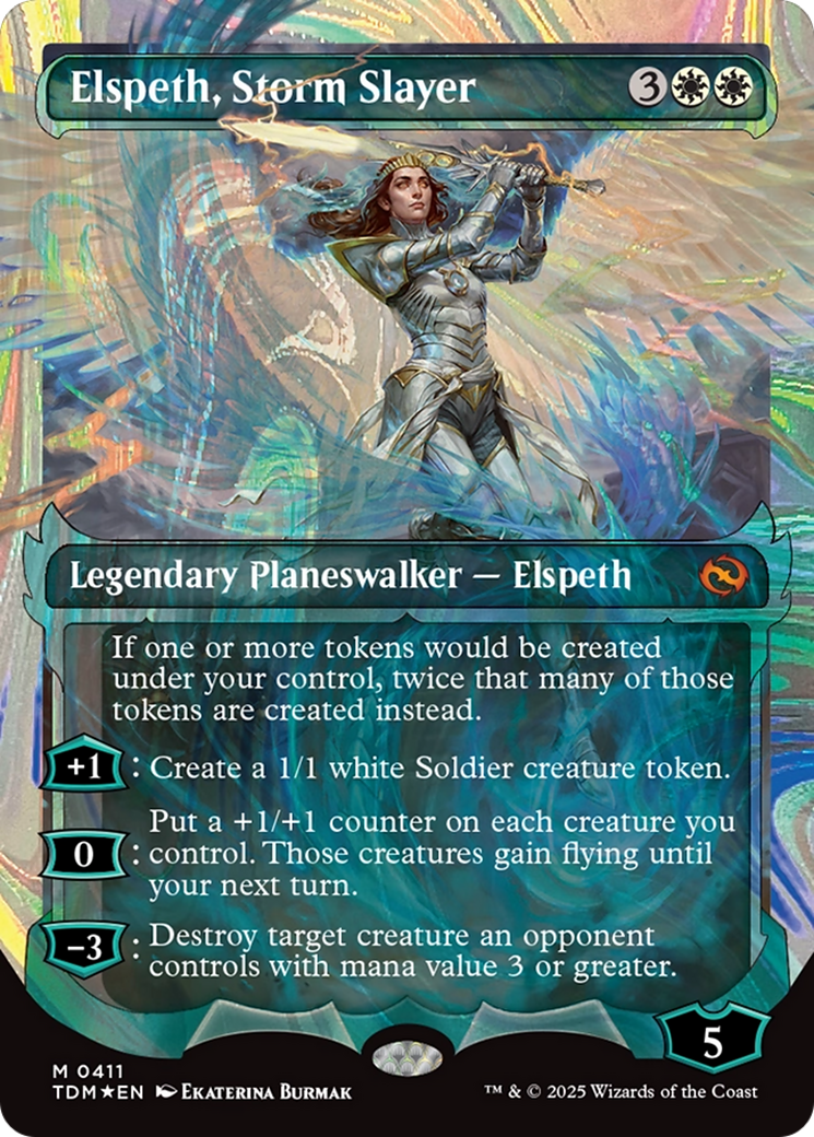 Elspeth, Storm Slayer (Showcase) (Halo Foil) [Tarkir: Dragonstorm] | Anubis Games and Hobby