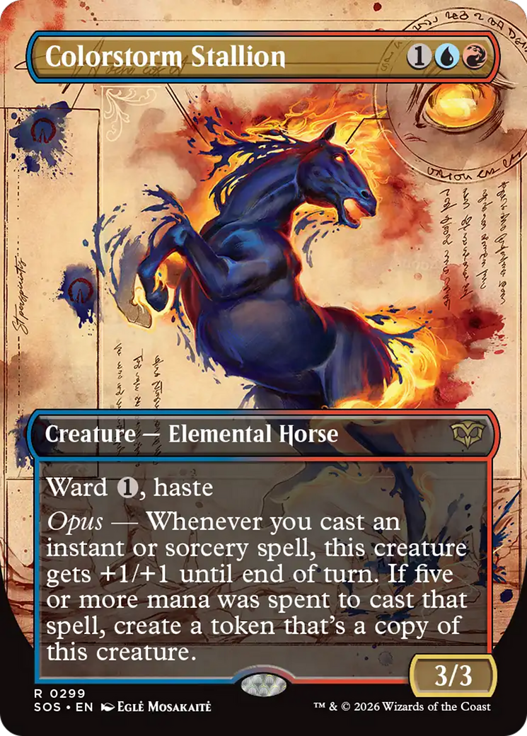 Colorstorm Stallion (Borderless) [Secrets of Strixhaven] | Anubis Games and Hobby