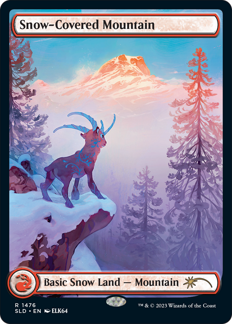 Snow-Covered Mountain (1476) (Rainbow Foil) [Secret Lair Drop Series] | Anubis Games and Hobby