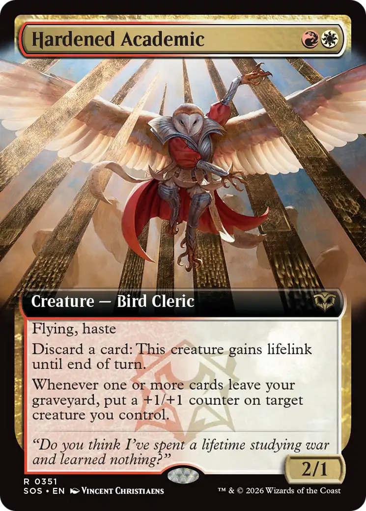 Hardened Academic (Extended Art) [Secrets of Strixhaven] | Anubis Games and Hobby