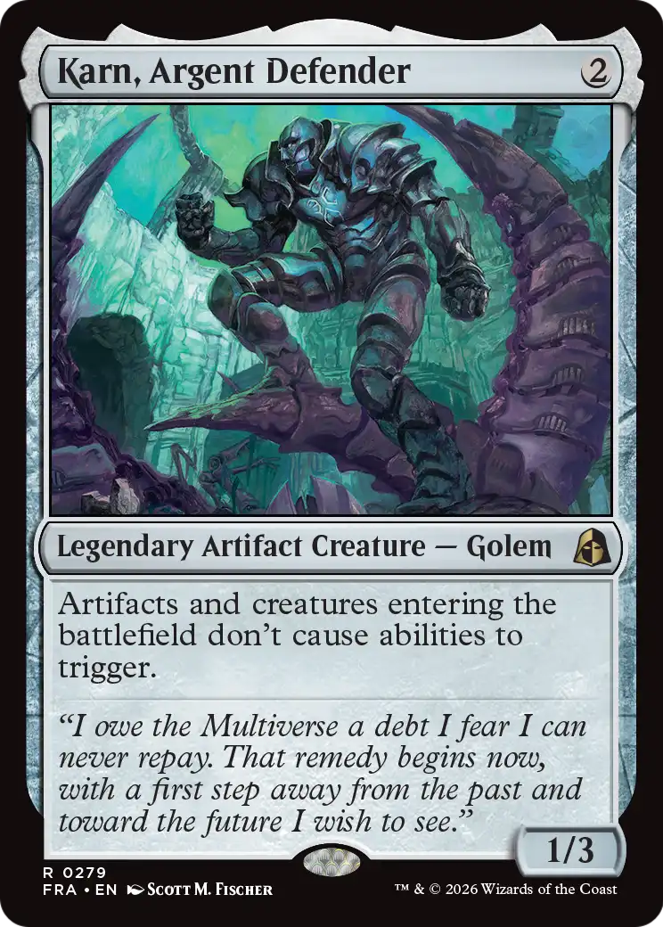 Karn, Argent Defender [Reality Fracture] | Anubis Games and Hobby