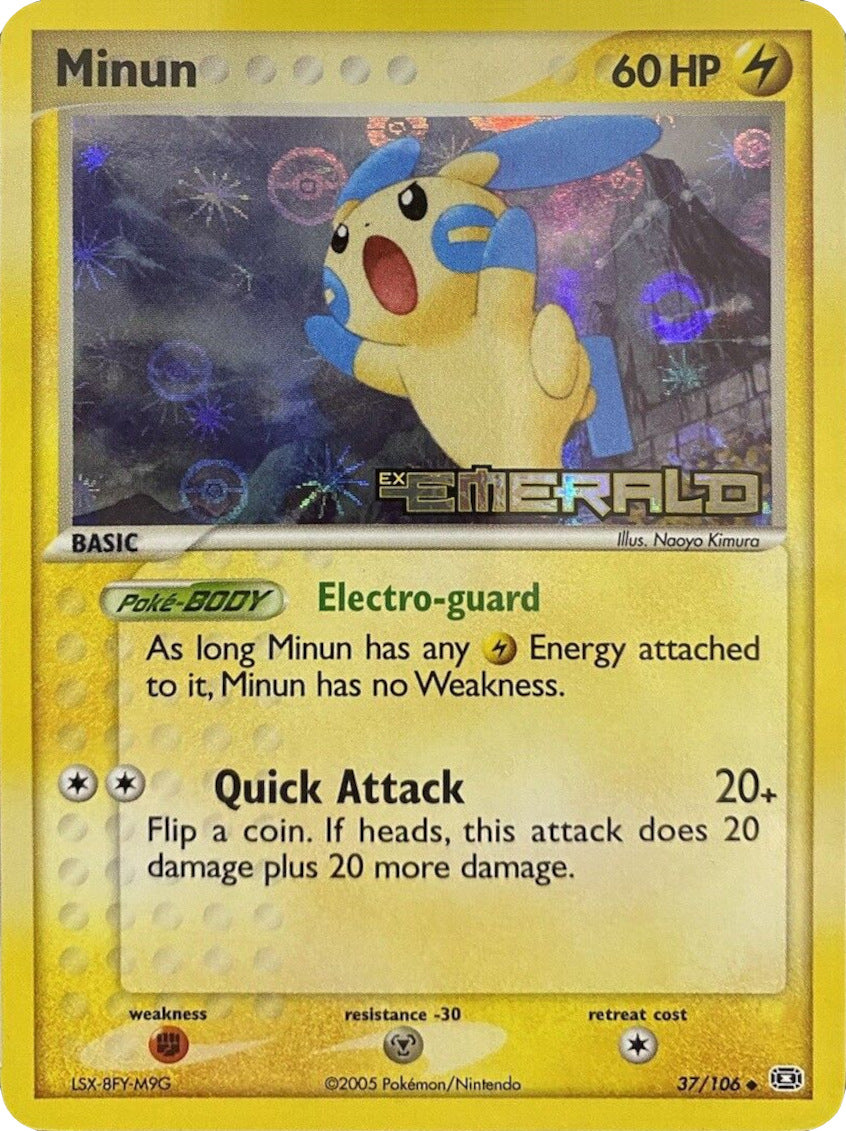 Minun (37/106) (Stamped) [EX: Emerald] | Anubis Games and Hobby