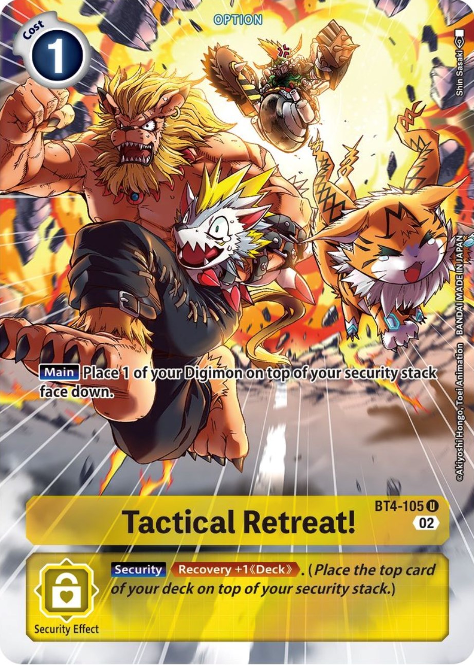 Tactical Retreat! [BT4-105] (Alternate Art) [Starter Deck: Beelzemon Advanced Deck Set] | Anubis Games and Hobby