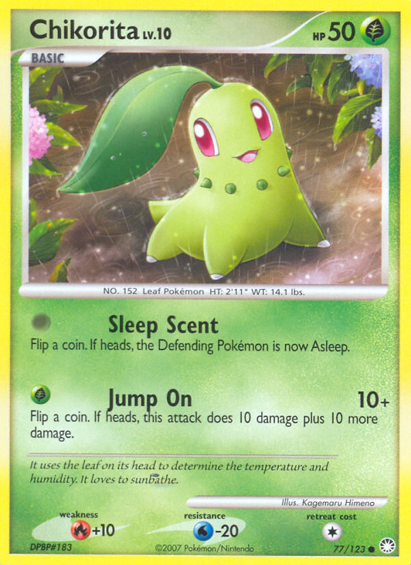 Chikorita (77/123) [Diamond & Pearl: Mysterious Treasures] | Anubis Games and Hobby