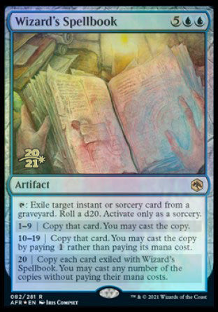 Wizard's Spellbook [Dungeons & Dragons: Adventures in the Forgotten Realms Prerelease Promos] | Anubis Games and Hobby