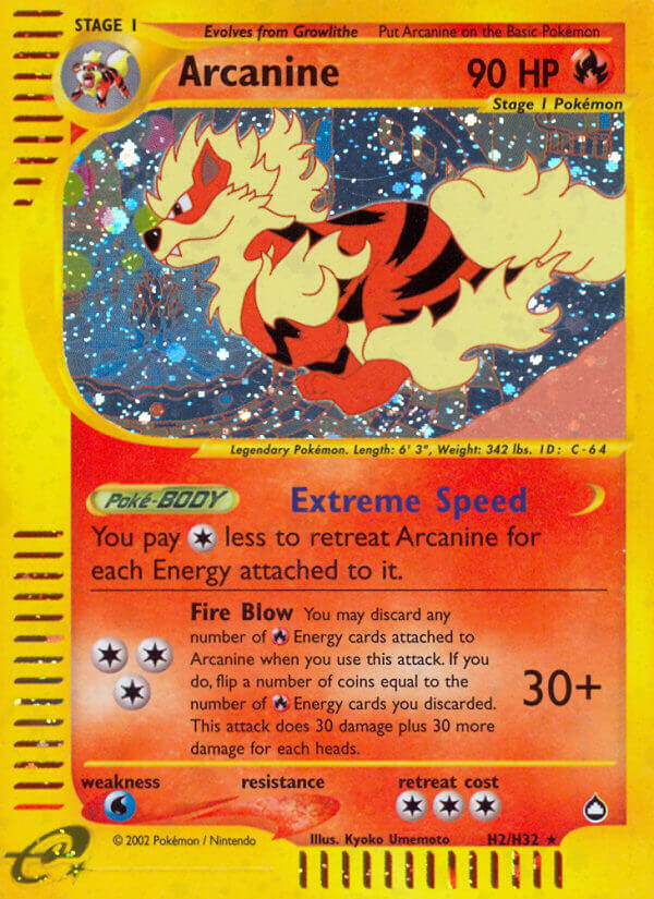 Arcanine (H2/H32) [Aquapolis] | Anubis Games and Hobby
