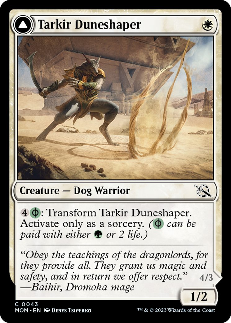 Tarkir Duneshaper // Burnished Dunestomper [March of the Machine] | Anubis Games and Hobby