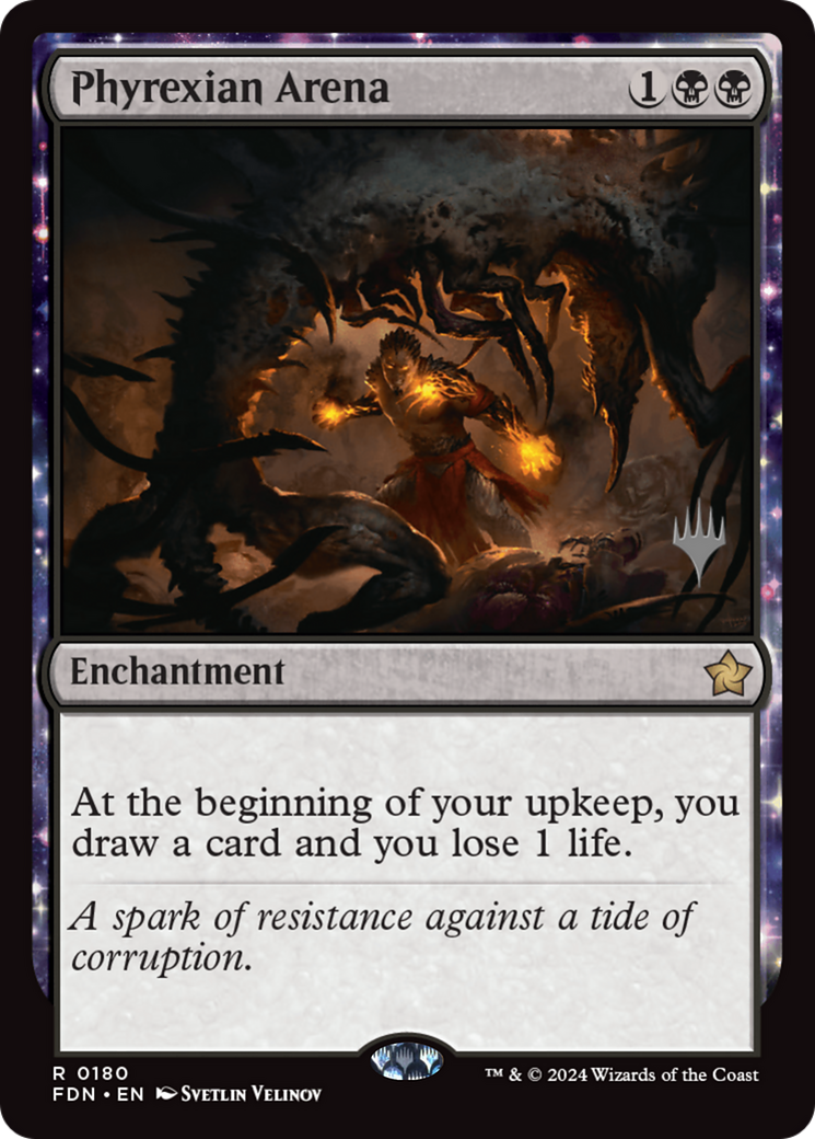 Phyrexian Arena [Foundations Promos] | Anubis Games and Hobby