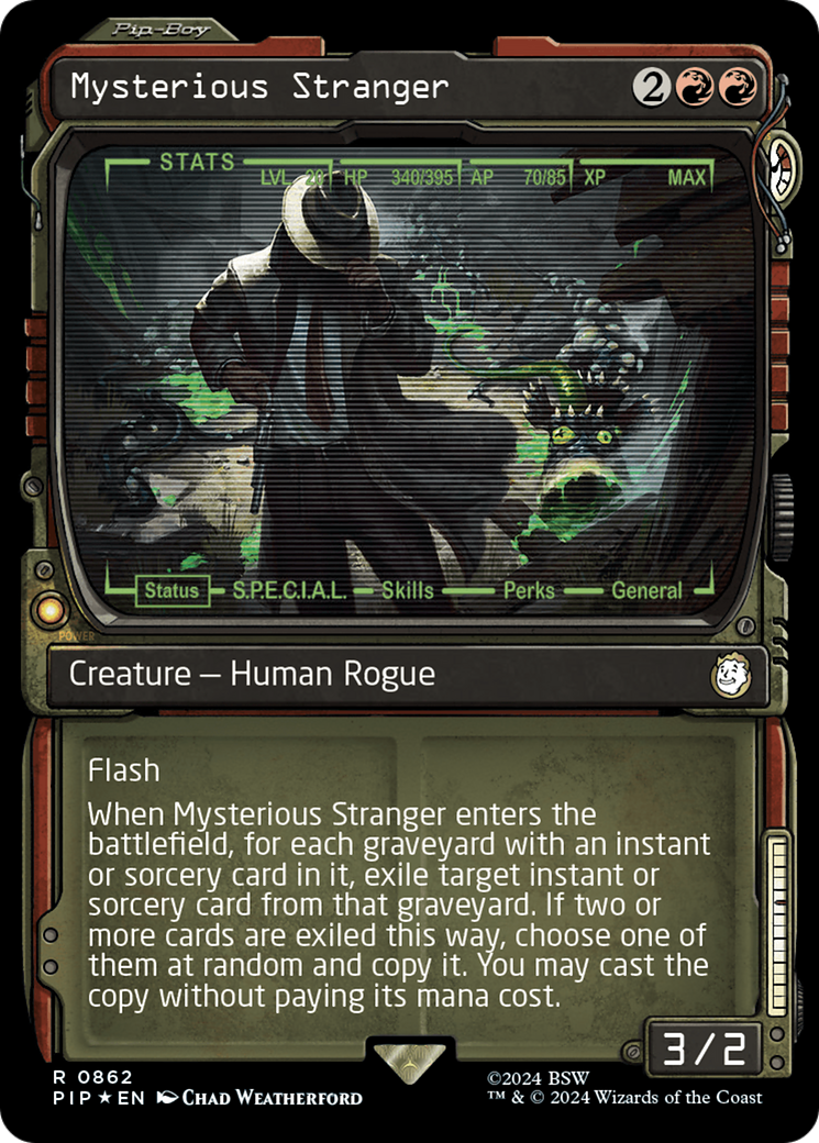 Mysterious Stranger (Showcase) (Surge Foil) [Fallout] | Anubis Games and Hobby