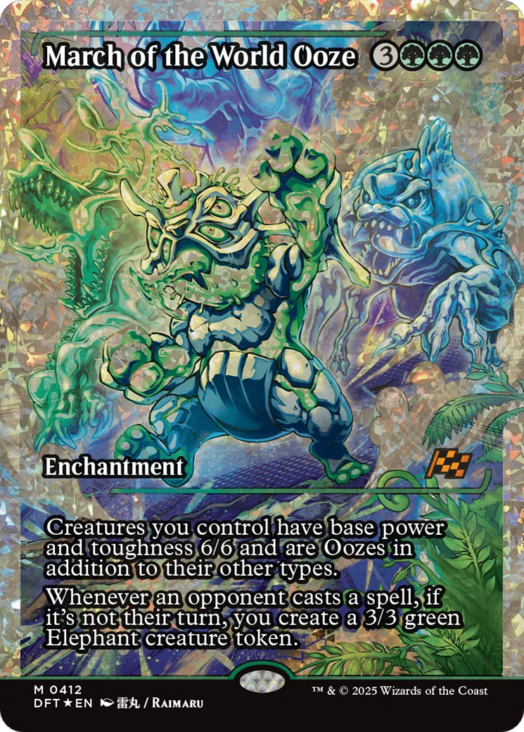 March of the World Ooze (Showcase) (Fracture Foil) [Aetherdrift] | Anubis Games and Hobby