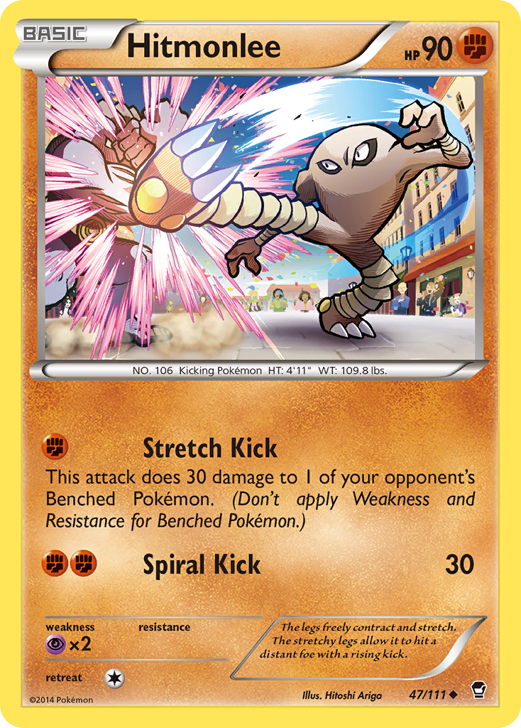 Hitmonlee (47/111) [XY: Furious Fists] | Anubis Games and Hobby