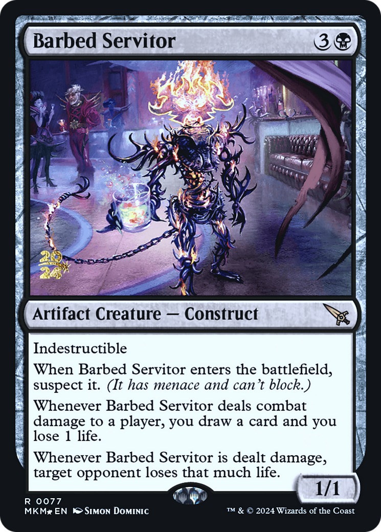 Barbed Servitor [Murders at Karlov Manor Prerelease Promos] | Anubis Games and Hobby