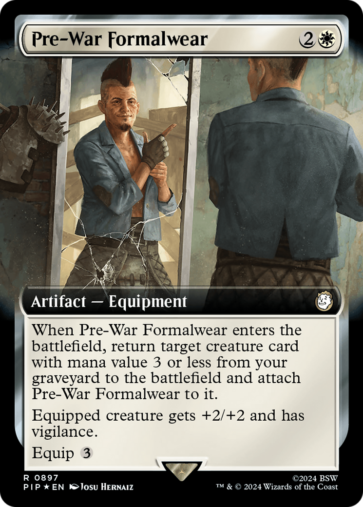 Pre-War Formalwear (Extended Art) (Surge Foil) [Fallout] | Anubis Games and Hobby