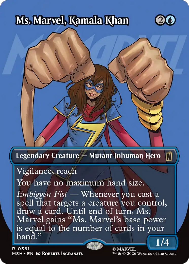 Ms. Marvel, Kamala Khan (Borderless) [Marvel Super Heroes] | Anubis Games and Hobby