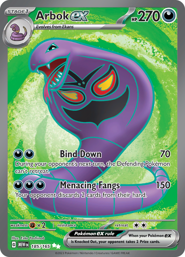 Arbok ex (185/165) [Scarlet & Violet: 151] | Anubis Games and Hobby