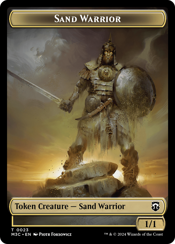 Marit Lage (Ripple Foil) // Sand Warrior Double-Sided Token [Modern Horizons 3 Commander Tokens] | Anubis Games and Hobby