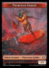 Rebel // Phyrexian Goblin Double-Sided Token [Phyrexia: All Will Be One Tokens] | Anubis Games and Hobby