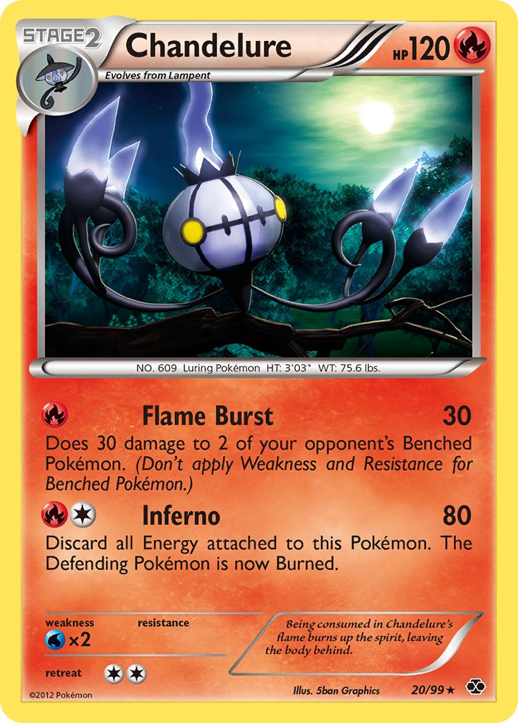 Chandelure (20/99) (Theme Deck Exclusive) [Black & White: Next Destinies] | Anubis Games and Hobby