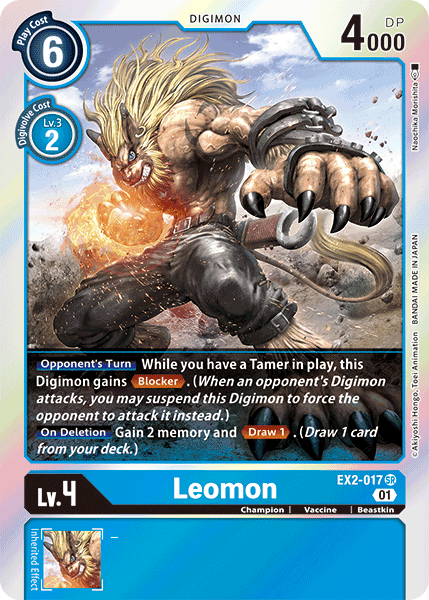 Leomon [EX2-017] [Digital Hazard] | Anubis Games and Hobby