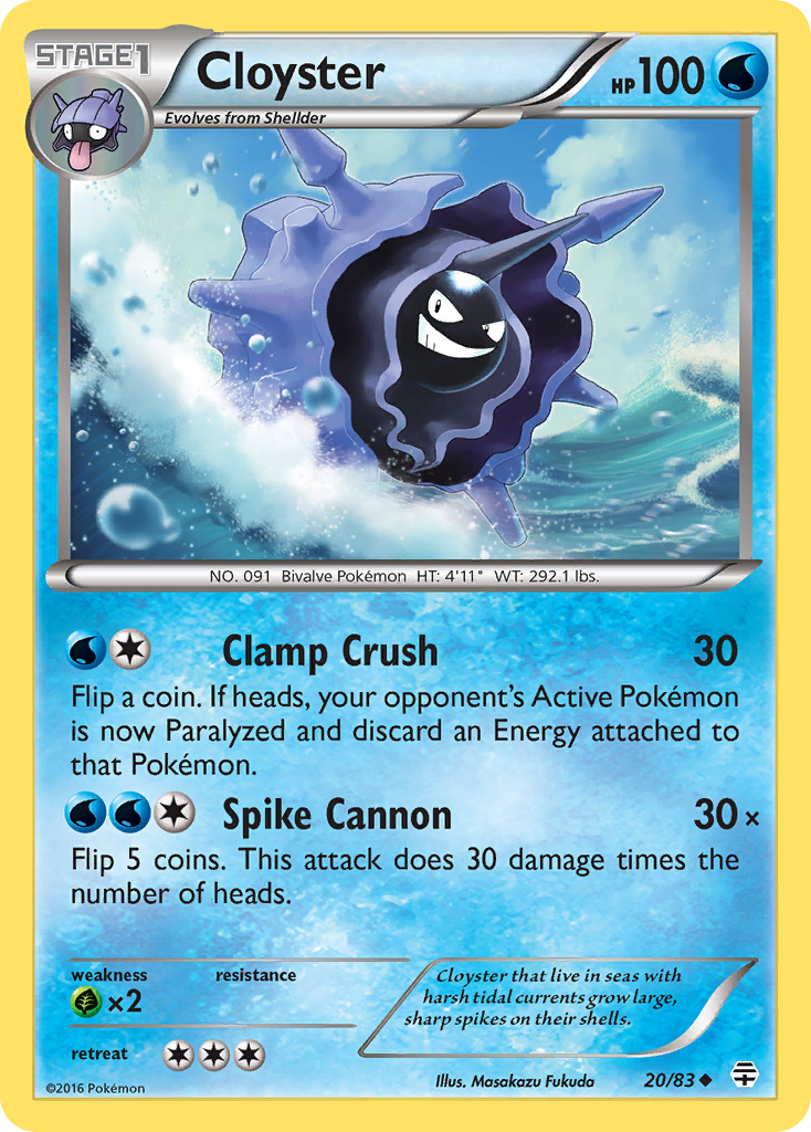 Cloyster (20/83) [XY: Generations] | Anubis Games and Hobby