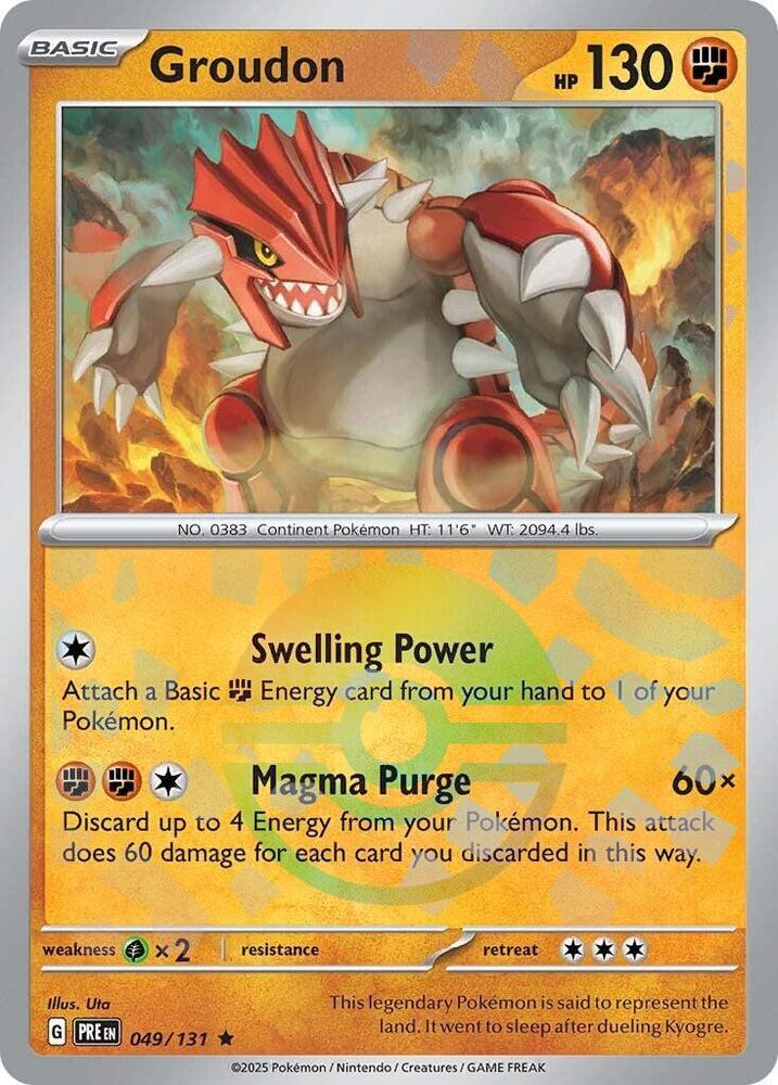 Groudon (049/131) (Poke Ball Pattern) [Scarlet & Violet: Prismatic Evolutions] | Anubis Games and Hobby