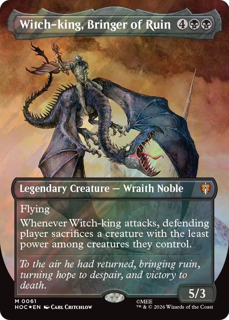 Witch-king, Bringer of Ruin (Borderless) (Surge Foil) [The Hobbit] | Anubis Games and Hobby