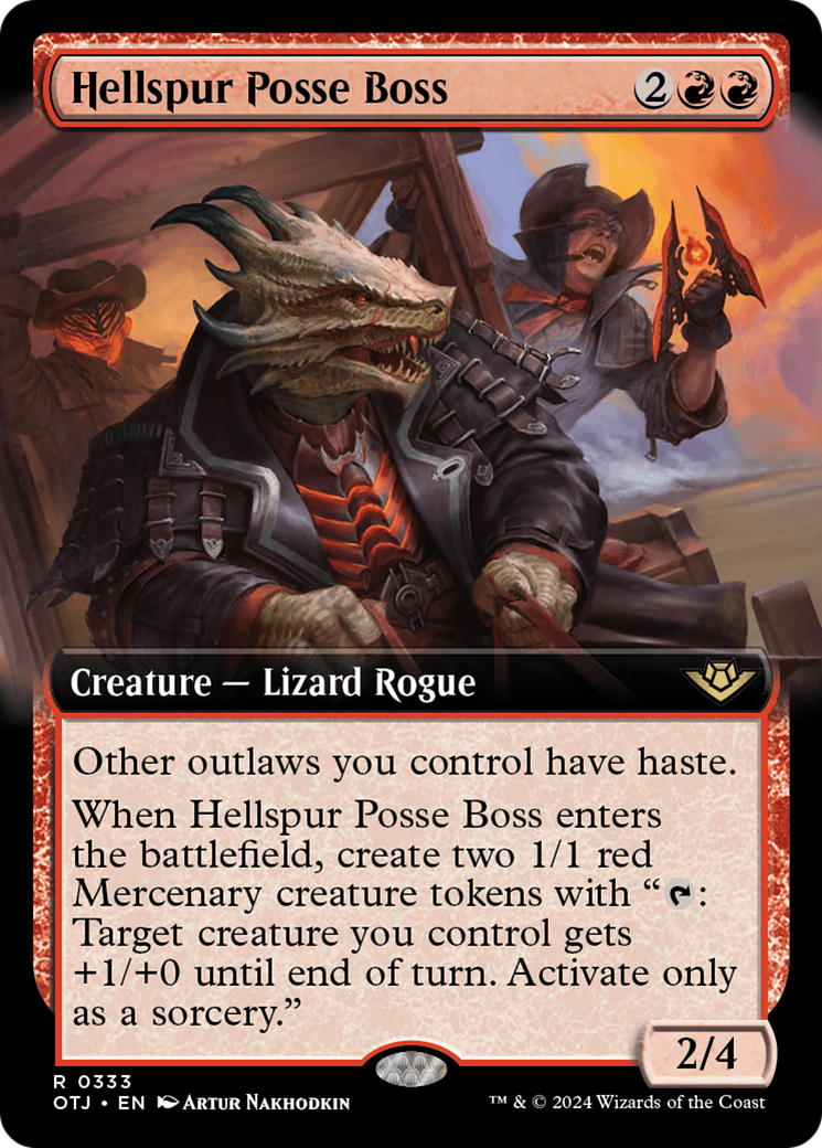 Hellspur Posse Boss (Extended Art) [Outlaws of Thunder Junction] | Anubis Games and Hobby