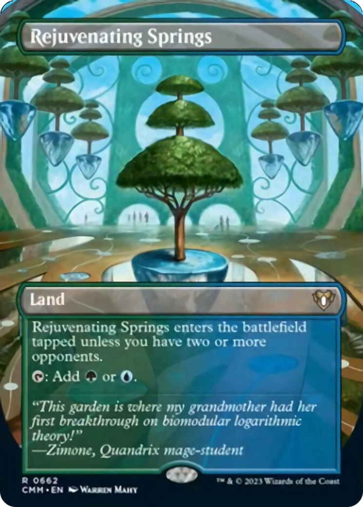 Rejuvenating Springs (Borderless Alternate Art) [Commander Masters] | Anubis Games and Hobby