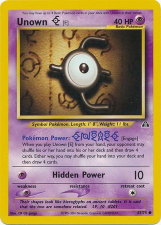 Unown [E] (67/75) [Neo Discovery Unlimited] | Anubis Games and Hobby