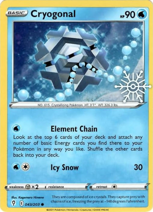 Cryogonal (043/203) (Holiday Calendar) [Sword & Shield: Evolving Skies] | Anubis Games and Hobby