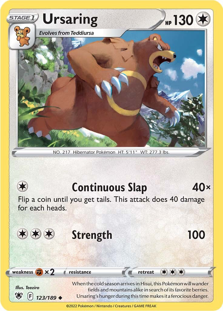 Ursaring (123/189) [Sword & Shield: Astral Radiance] | Anubis Games and Hobby