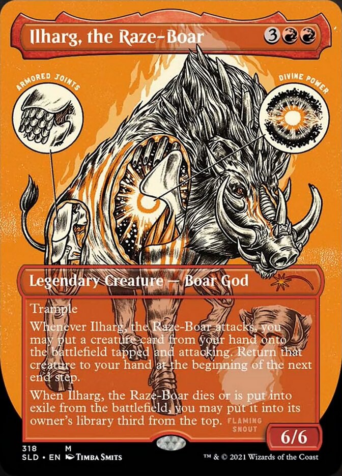 Ilharg, the Raze-Boar (Borderless Foil Etched) [Secret Lair Drop Series] | Anubis Games and Hobby