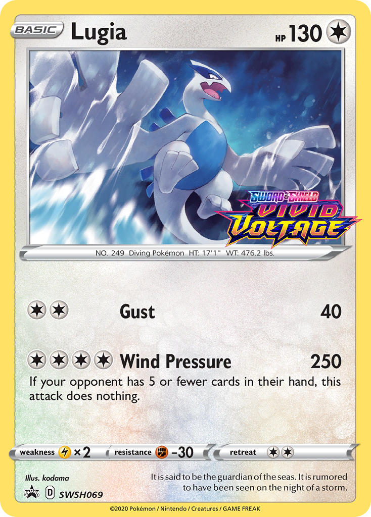 Lugia (SWSH069) (Prerelease Promo) [Sword & Shield: Black Star Promos] | Anubis Games and Hobby