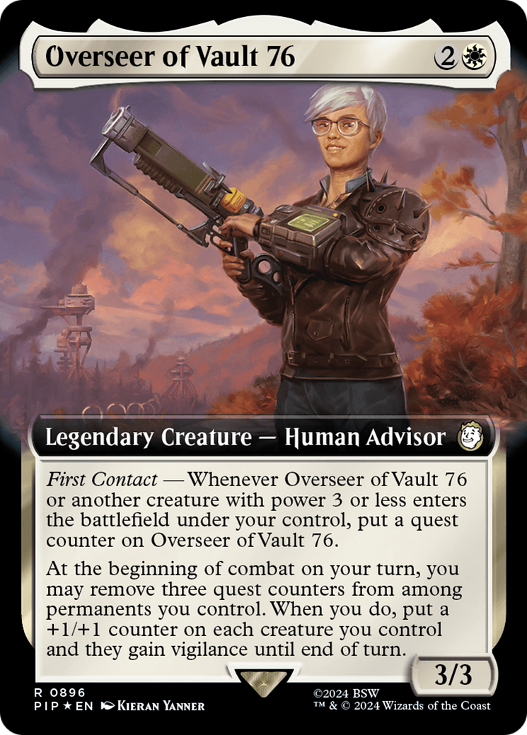 Overseer of Vault 76 (Extended Art) (Surge Foil) [Fallout] | Anubis Games and Hobby