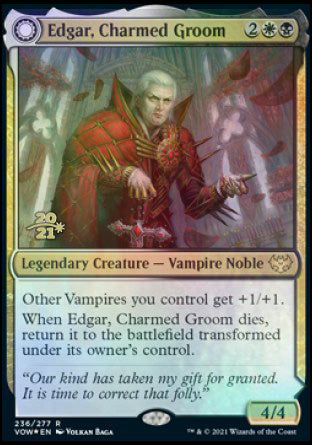 Edgar, Charmed Groom // Edgar Markov's Coffin [Innistrad: Crimson Vow Prerelease Promos] | Anubis Games and Hobby