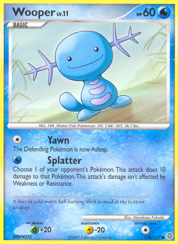 Wooper (118/132) [Diamond & Pearl: Secret Wonders] | Anubis Games and Hobby