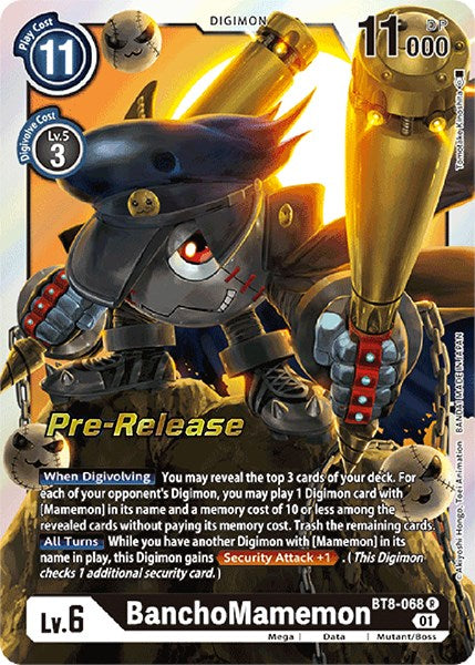 BanchoMamemon [BT8-068] [New Awakening Pre-Release Cards] | Anubis Games and Hobby