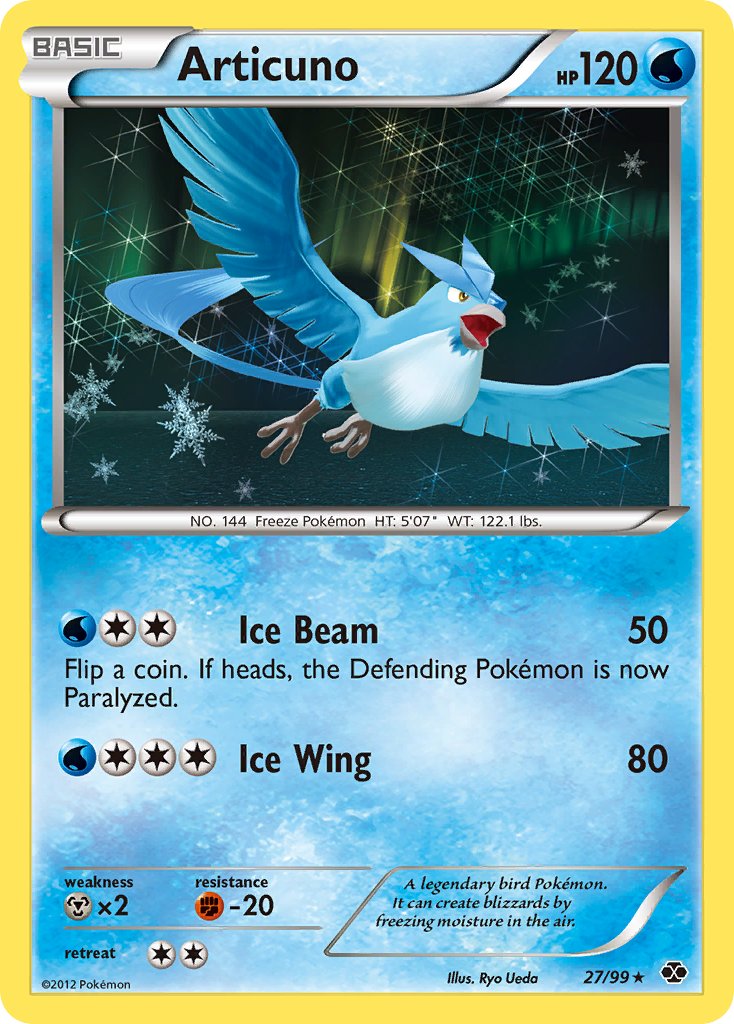 Articuno (27/99) (Blister Exclusive) [Black & White: Next Destinies] | Anubis Games and Hobby