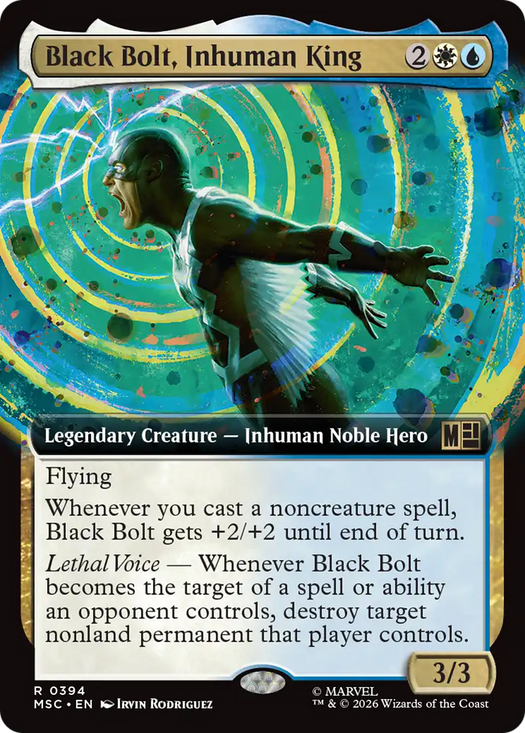 Black Bolt, Inhuman King (Extended Art) [Marvel Super Heroes Commander] | Anubis Games and Hobby