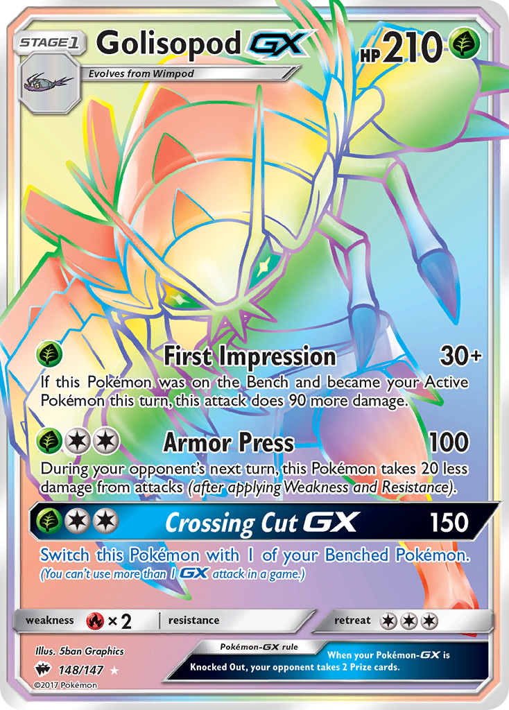 Golisopod GX (148/147) [Sun & Moon: Burning Shadows] | Anubis Games and Hobby
