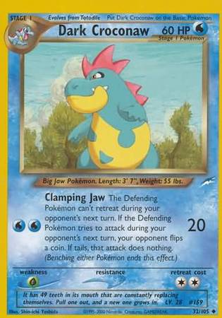 Dark Croconaw (32/105) [Neo Destiny Unlimited] | Anubis Games and Hobby