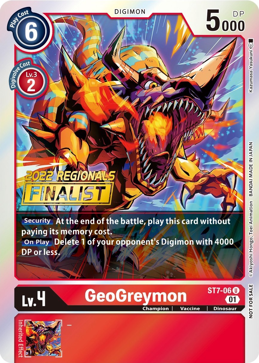 GeoGreymon [ST7-06] (2022 Championship Offline Regional) (Online Finalist) [Starter Deck: Gallantmon Promos] | Anubis Games and Hobby