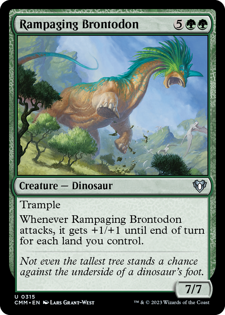 Rampaging Brontodon [Commander Masters] | Anubis Games and Hobby